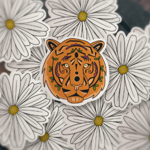 Tiger-flower-stickers