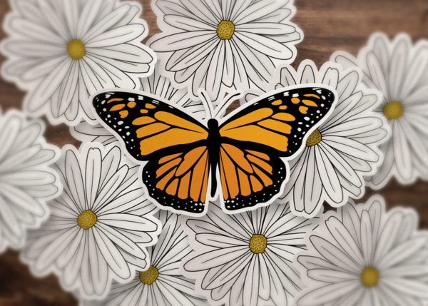 butterfly sticker flower vsco