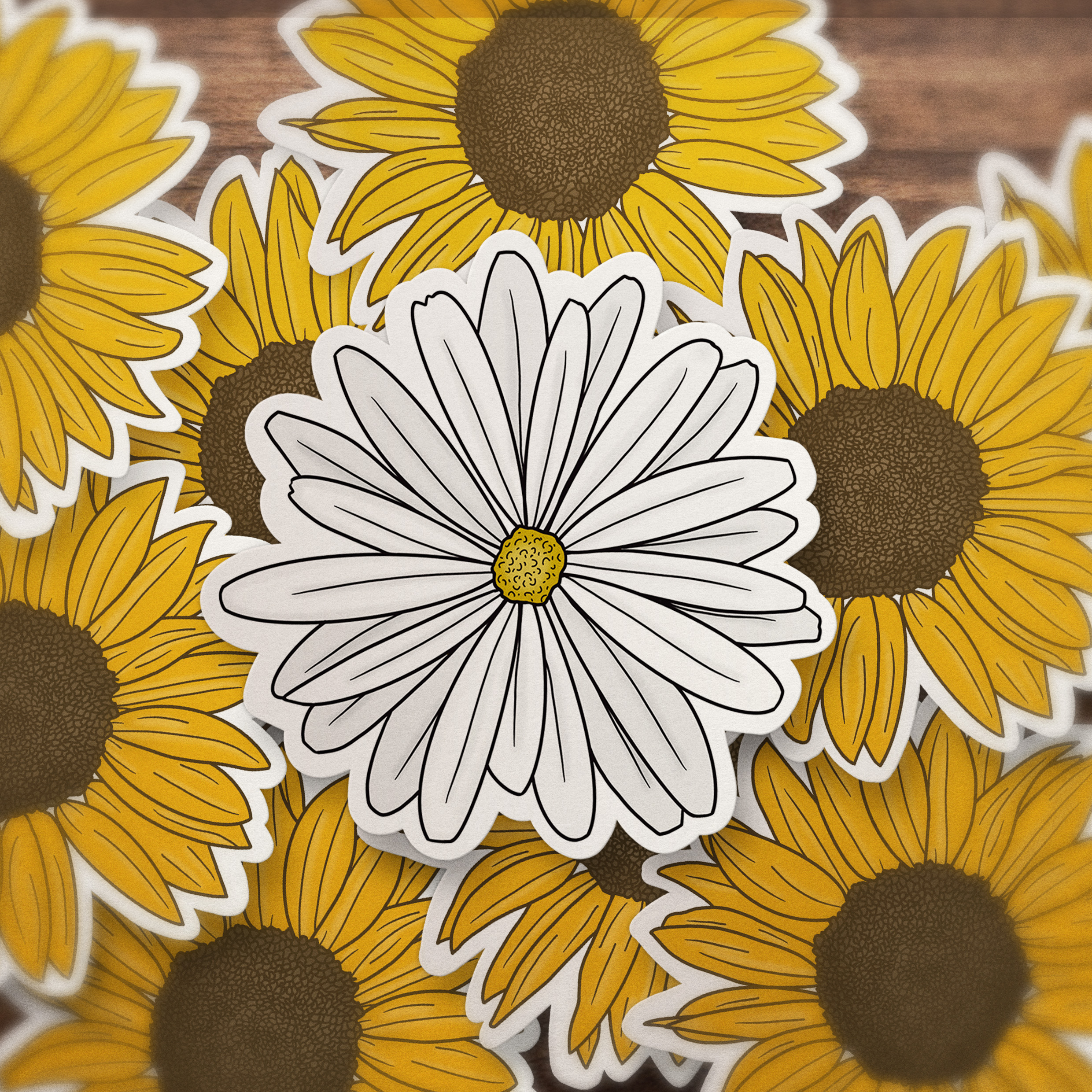 daisy stickers vsco aesthetic blur