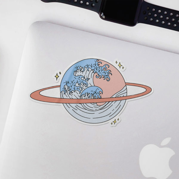planets sticker space aesthetic laptop