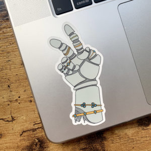 Aesthetic Robot Hand Sticker