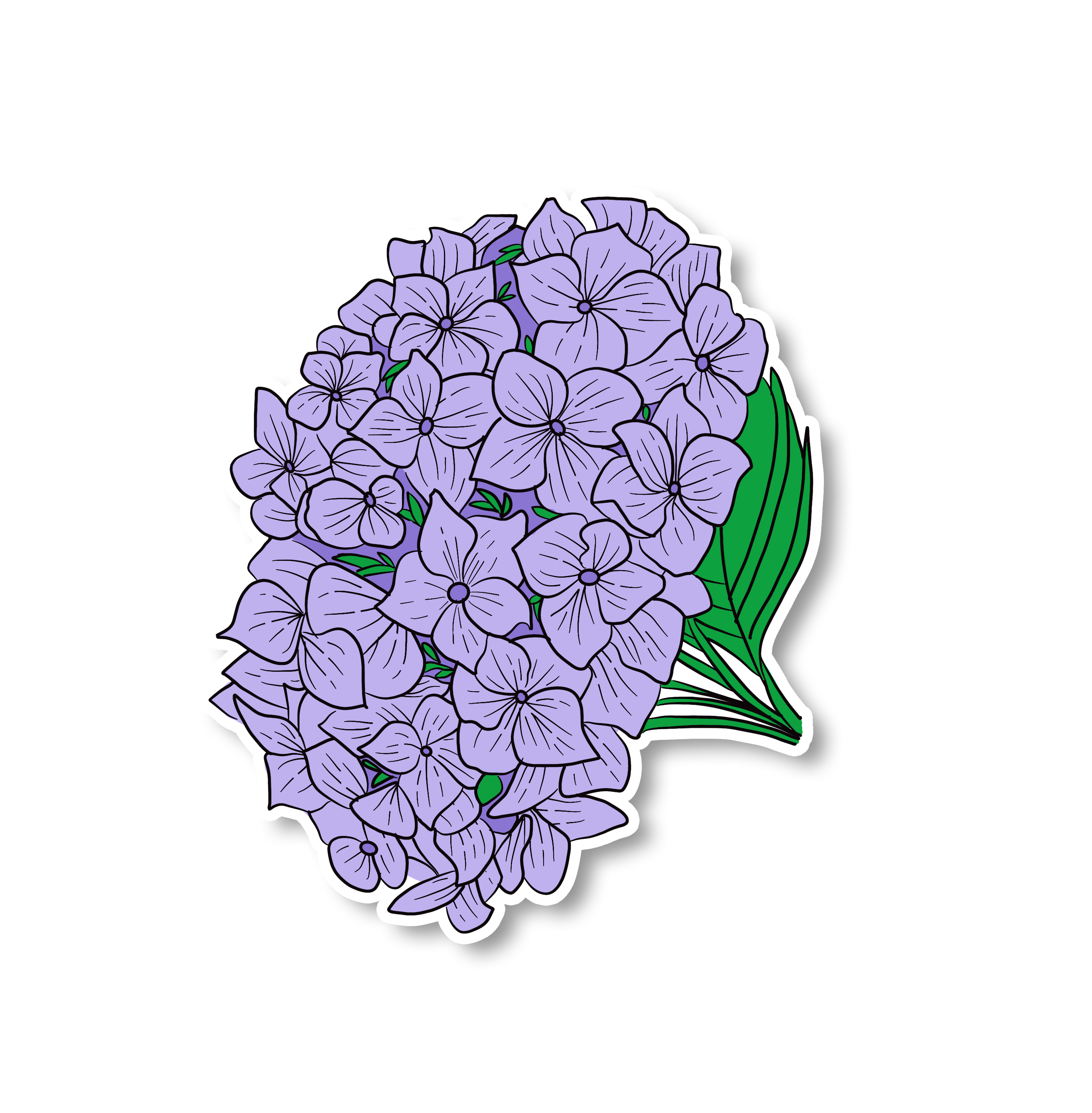 purple flowers hydrangea sticker 1
