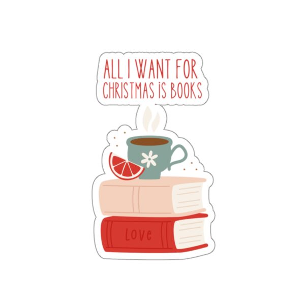 all i want for christmas is books sticker