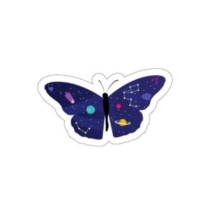 space butterfly sticker