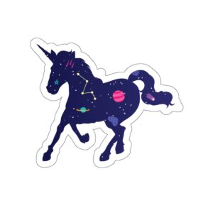 space unicorn sticker